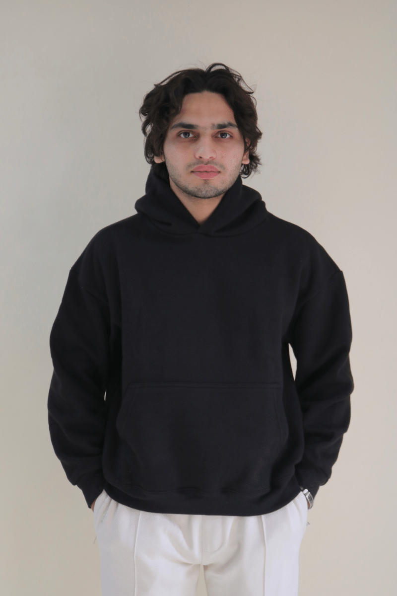 Premium Unisex black Cotton Hoodie