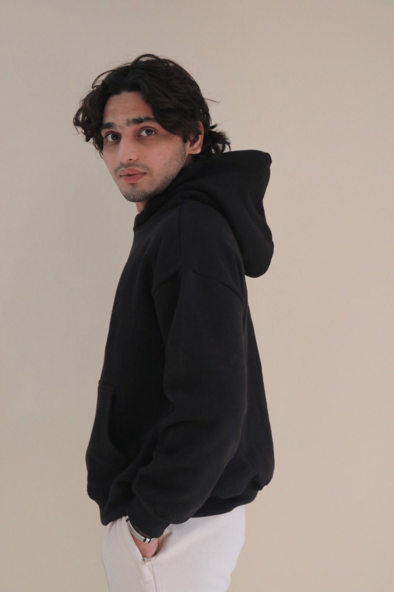 Premium Unisex black Cotton Hoodie