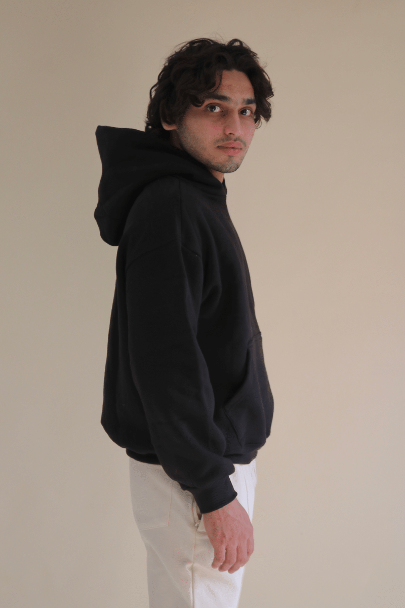 Premium Unisex black Cotton Hoodie