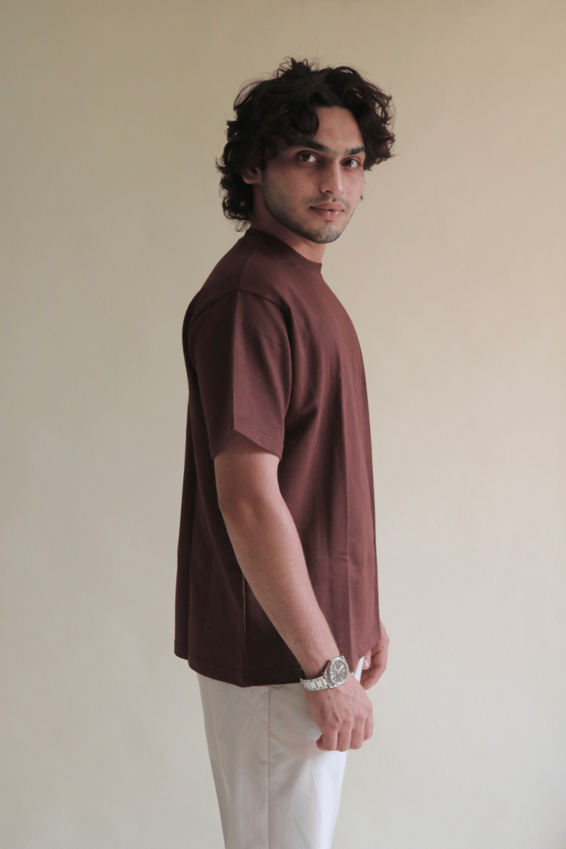 Unisex brown Oversized Heavyweight T-Shirt