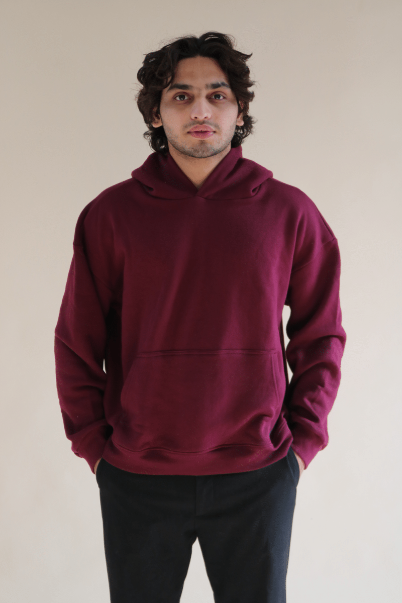 Premium Unisex wine Cotton Hoodie