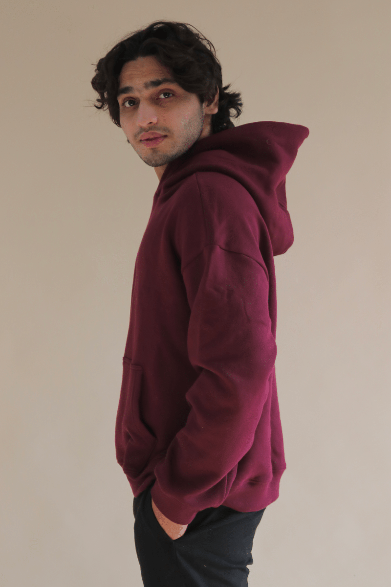 Premium Unisex wine Cotton Hoodie