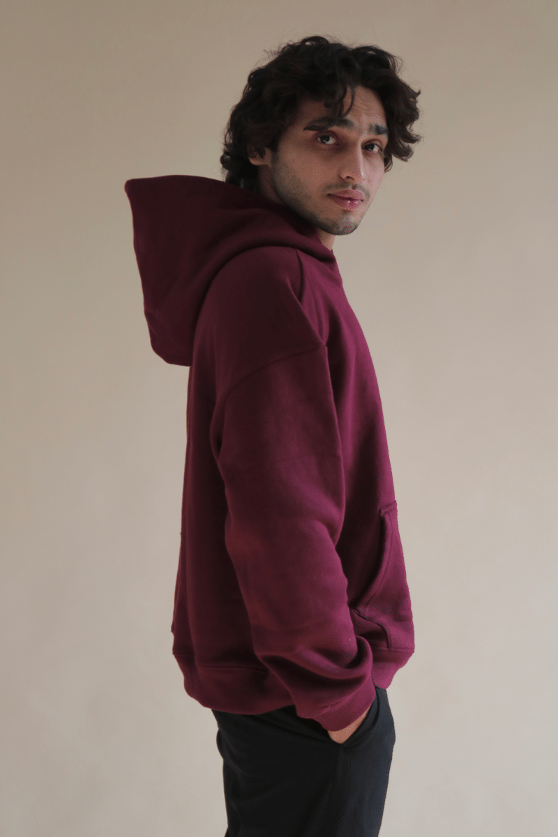 Premium Unisex wine Cotton Hoodie