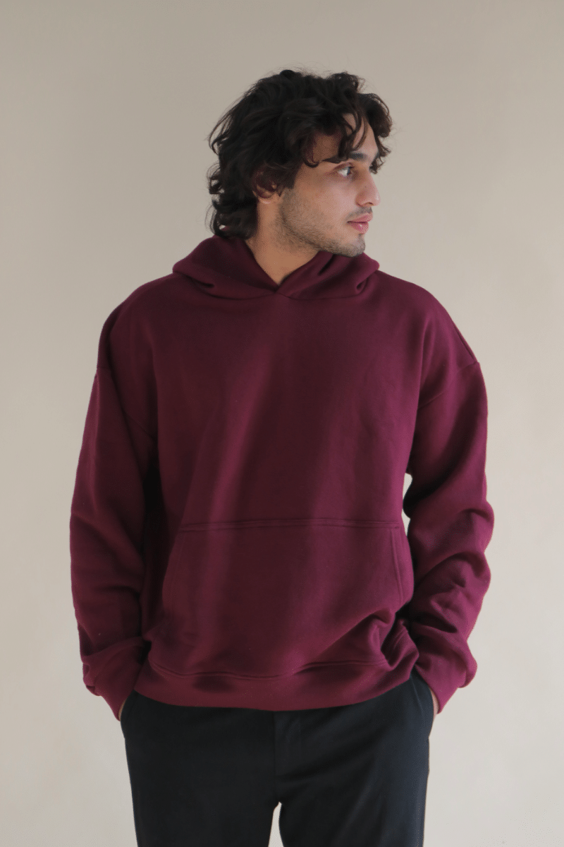 Premium Unisex wine Cotton Hoodie